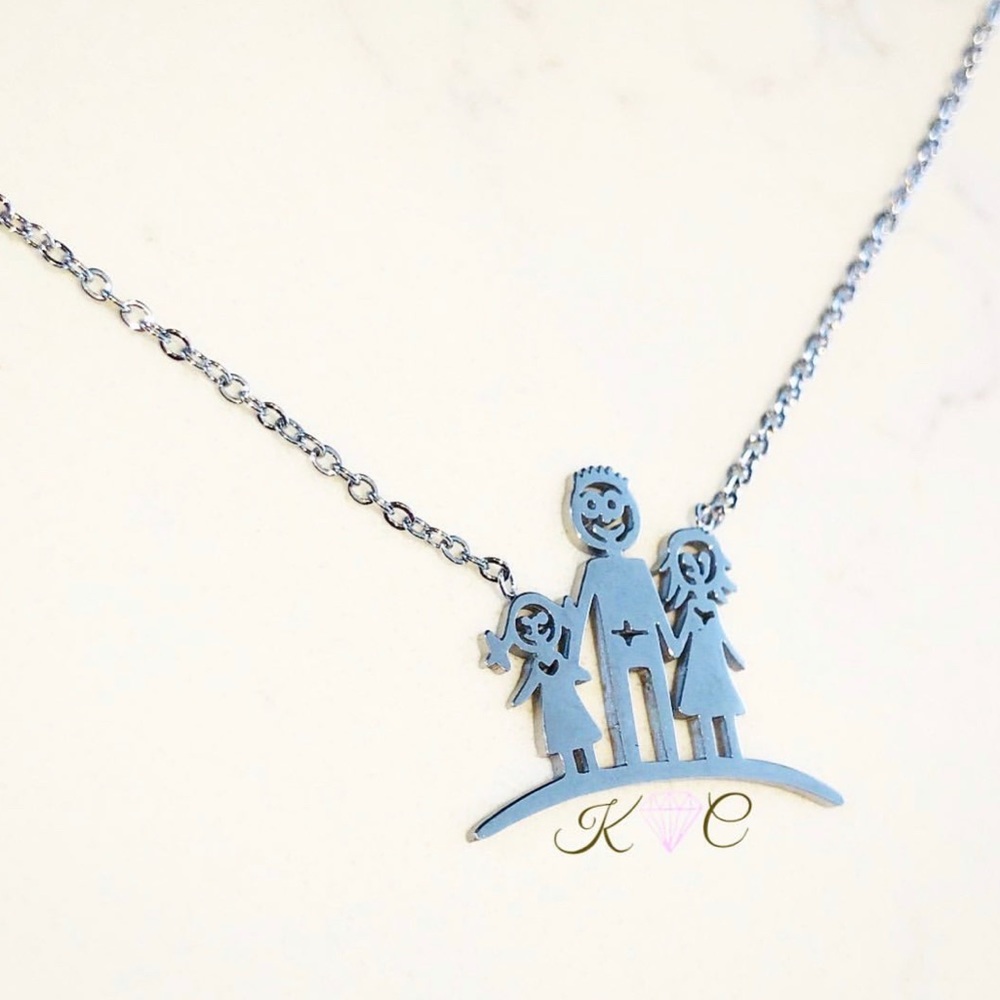 Family Necklace Stainless Steel